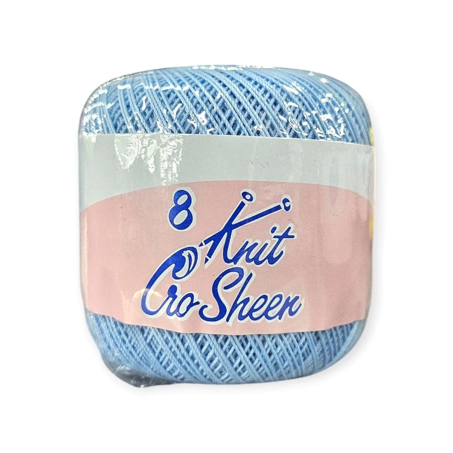 KNITTING Habby Sky Blue Knit Cro Sheen No.8