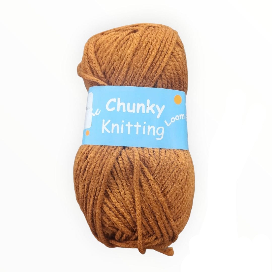 KNITTING Habby Tan Chunky Knitting Wool Loom Easy 100g (2061645938777)