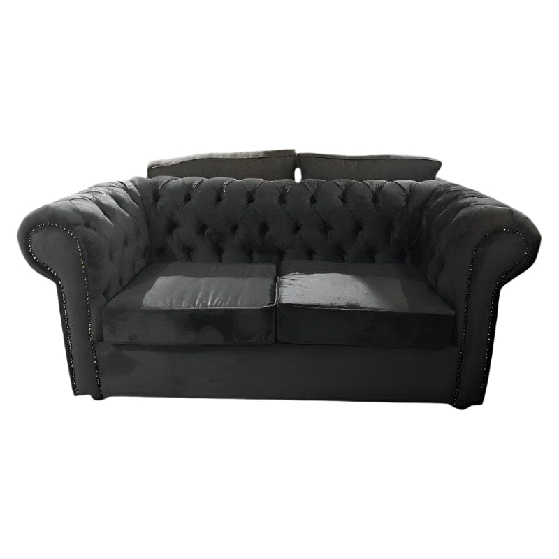Kofisko 2 Division Couch 2 Seater Chesterfield Charcoal Couch