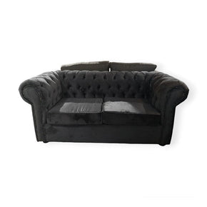 Kofisko 2 Division Couch Kofisko 2 Seater Chesterfield Charcoal Couch (7498221781081)