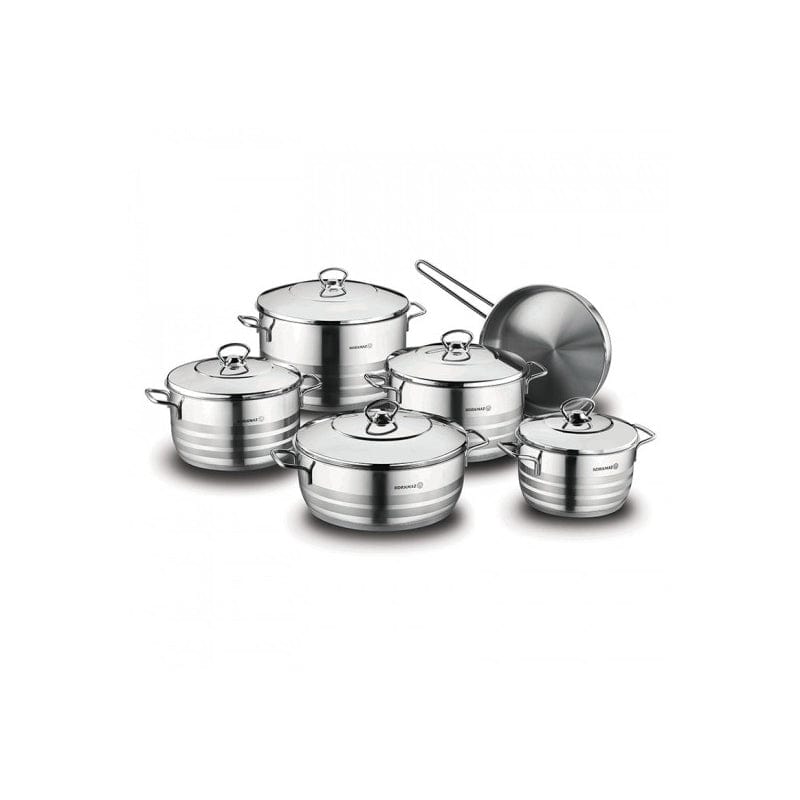 Korkmaz Pots Set Korkmaz 11 Piece Aatra XL Cookware Set A1090 (7734966157401)