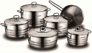 Korkmaz Pots Set Korkmaz 11 Piece Aatra XL Cookware Set KA1090 (7734966157401)