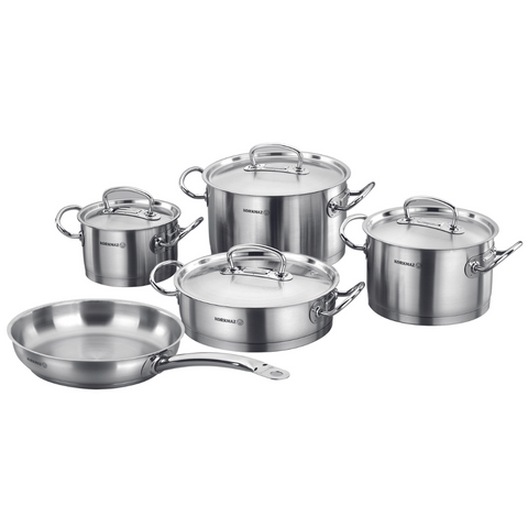 Korkmaz Pots Set Korkmaz 9 Piece Proline Satin Cookware Set A1150 (7751703527513)