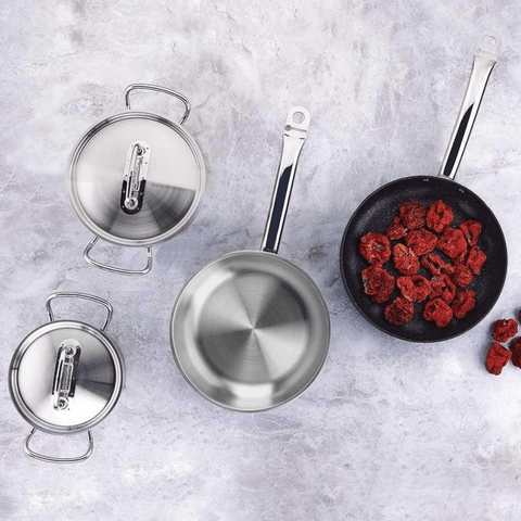 Korkmaz Pots Set Korkmaz 9 Piece Proline Satin Cookware Set A1150 (7751703527513)