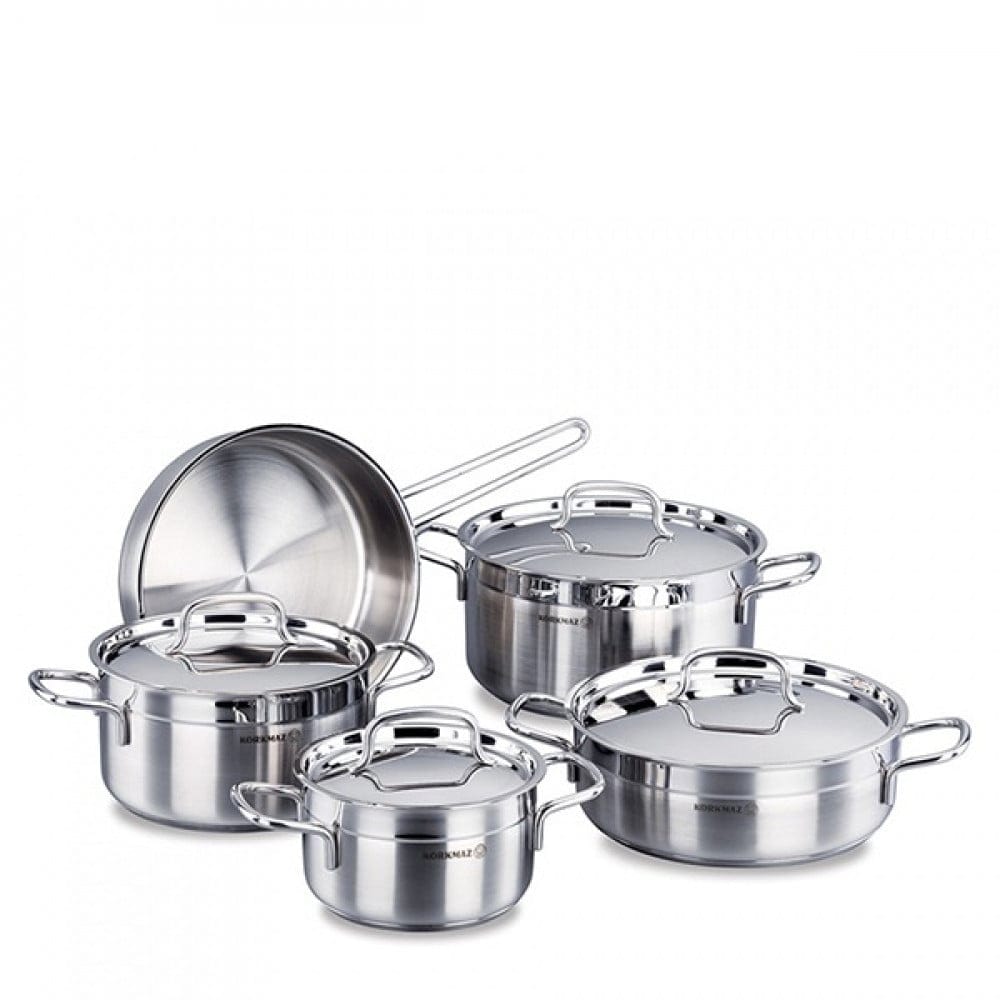 Korkmaz Pots Set Korkmaz Alfa Cookware set 9 Pieces A1660