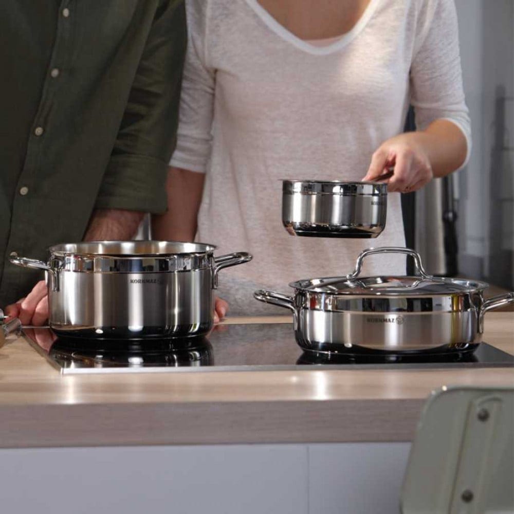 Korkmaz Pots Set Korkmaz Alfa Cookware set 9 Pieces A1660