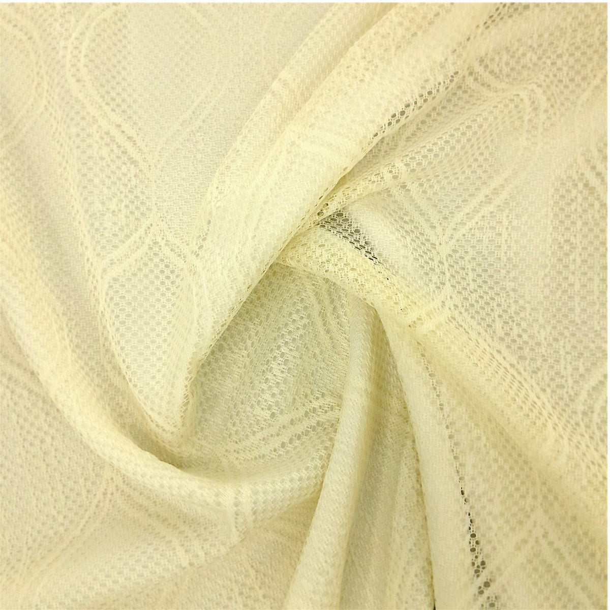 Korteks Textiles Lace & Voile Fabrics Cream/Bone Fabric Embroided  Dutch Lace Glow 120 cm