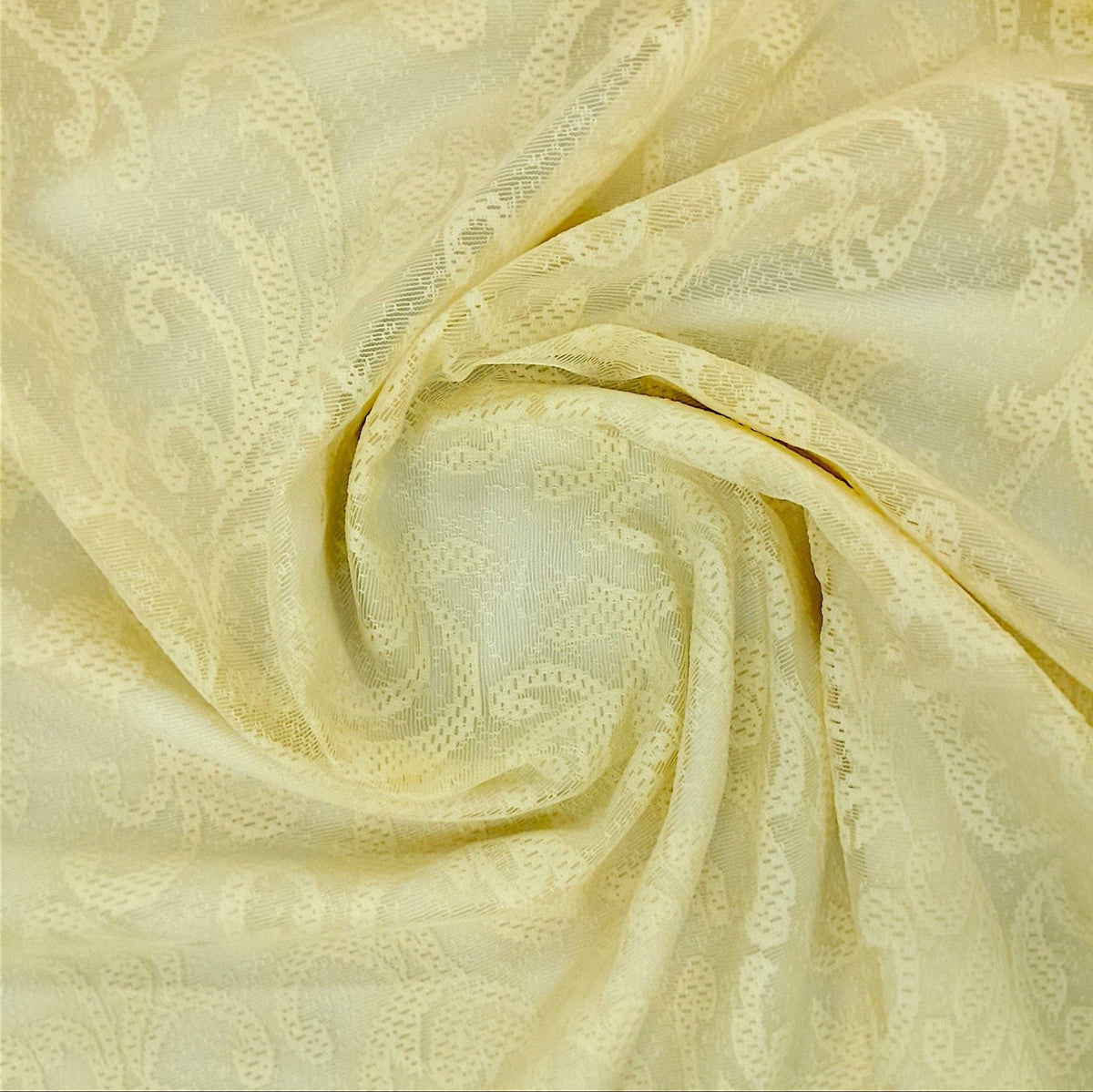 Korteks Textiles Lace & Voile Fabrics Cream/Bone Fabric Embroided Pasha Lace April 290 cm