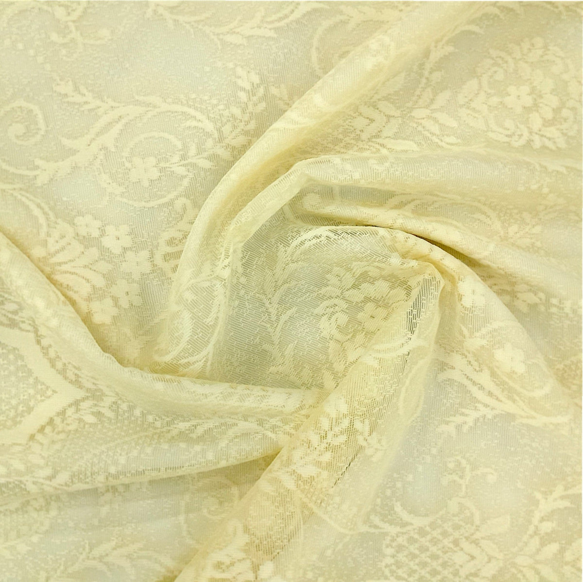 Korteks Textiles Lace & Voile Fabrics Cream/Bone Fabric Embroided Pasha Lace Loom 290 cm