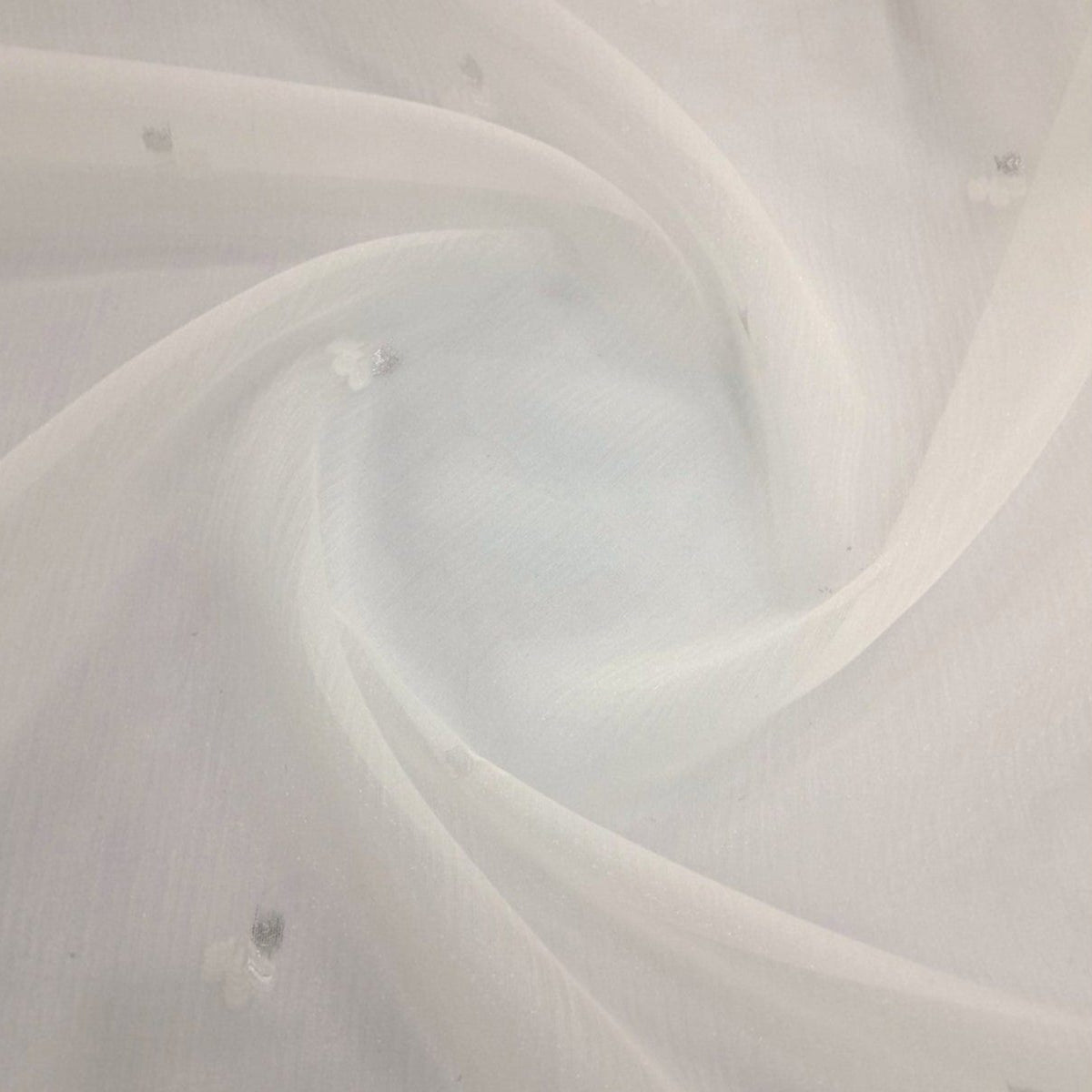 KORTEKS TEXTILES Lace & Voile Fabrics Cream Clover Leaf Voile Collection 280 cm