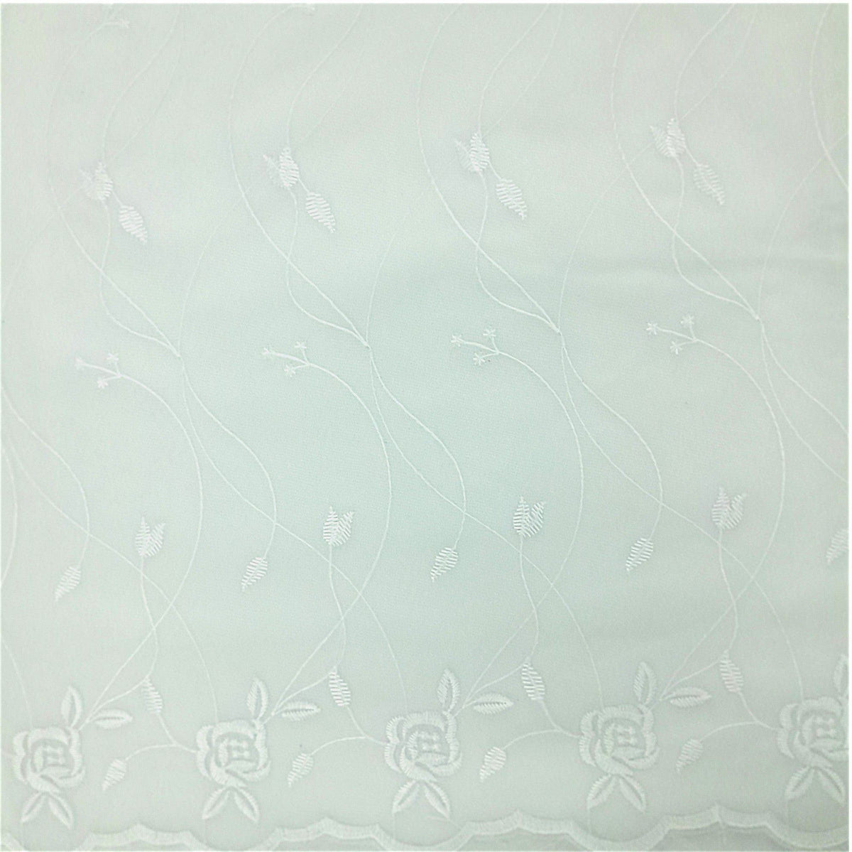 Korteks Textiles Lace & Voile Fabrics Fabric Embroided Voile Lace Rose 290 cm