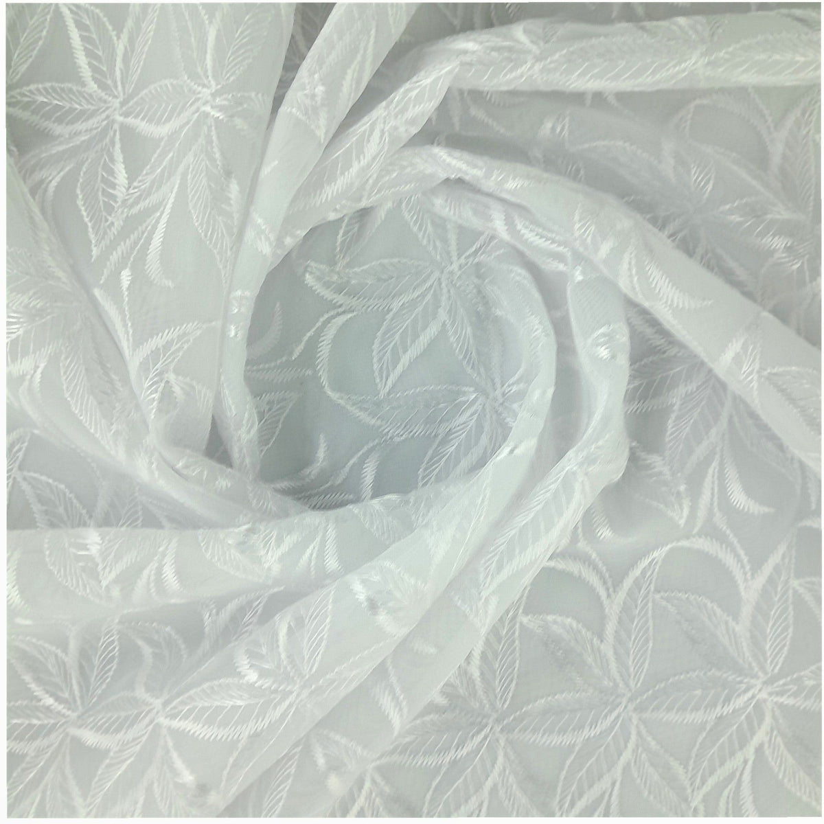 Korteks Textiles Lace & Voile Fabrics Fabric Embroided Voile Lace Whispering 120 cm