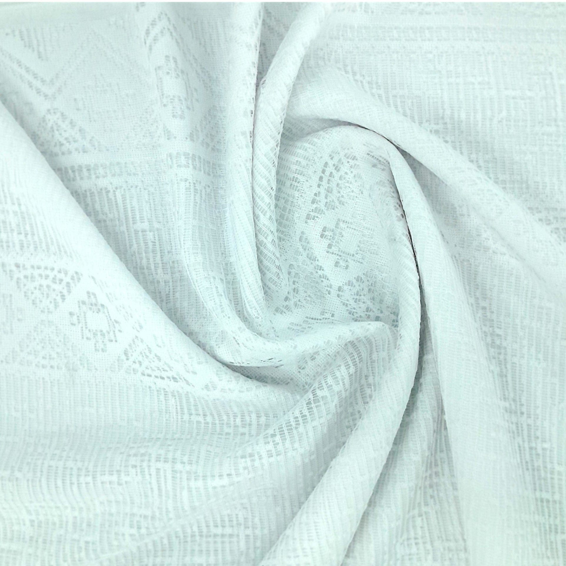 Korteks Textiles Lace & Voile Fabrics Fabric Embroided White Dutch Lace Wave 120 cm