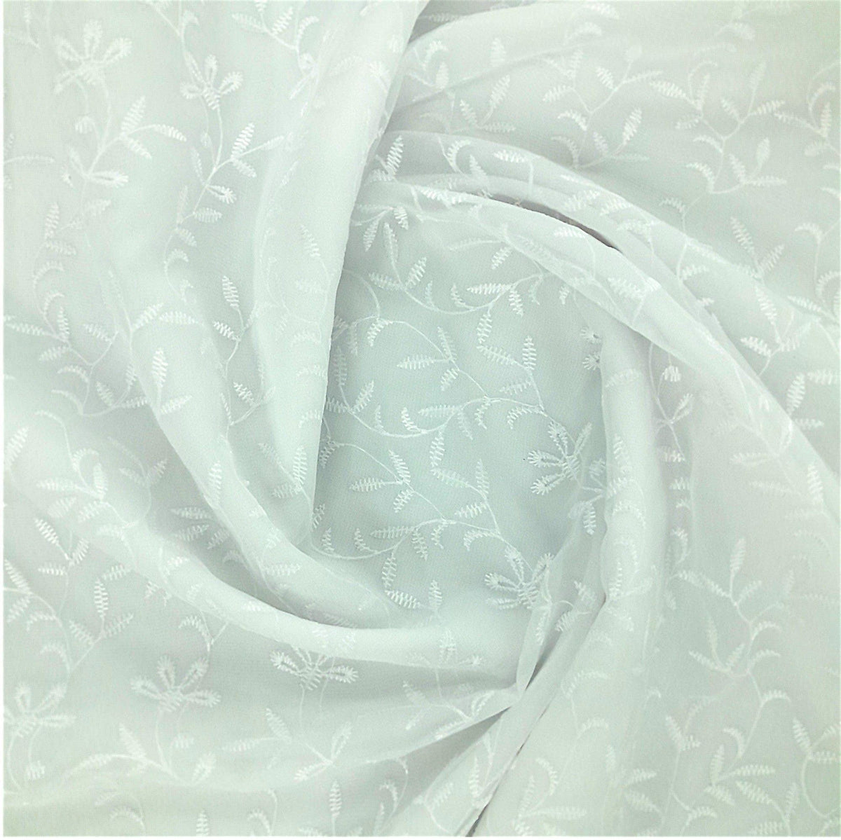 Korteks Textiles Lace & Voile Fabrics Fabric Embroided White Voile Lace Cross 290 cm