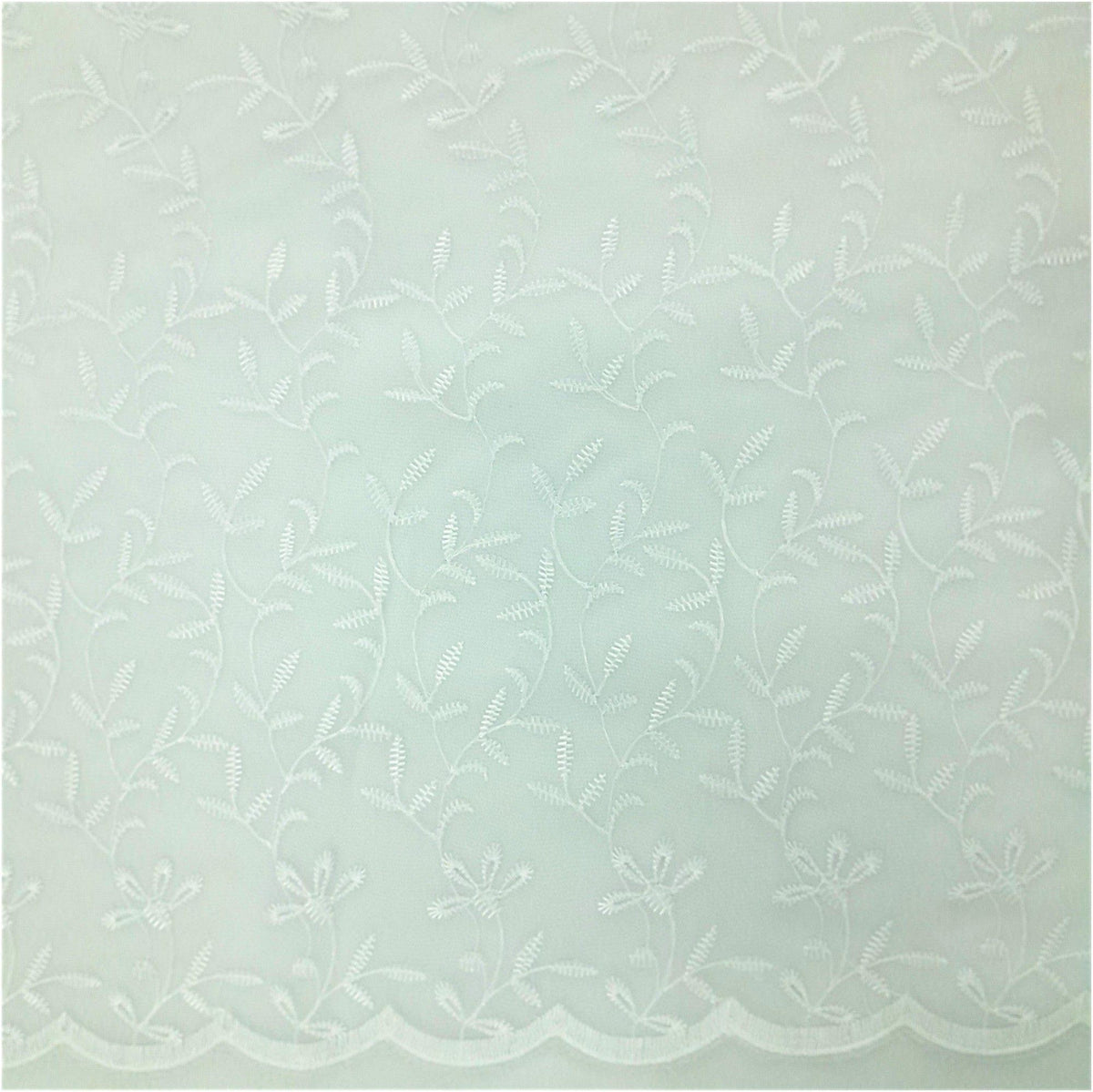 Korteks Textiles Lace & Voile Fabrics Fabric Embroided White Voile Lace Cross 290 cm