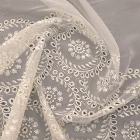 Korteks Textiles Lace & Voile Fabrics Fabric Embroidery Plain Voile 280 cm