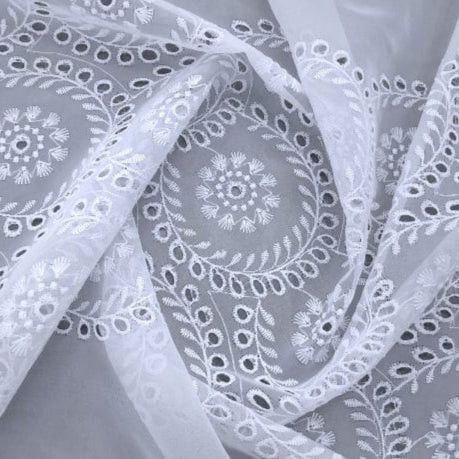 Korteks Textiles Lace & Voile Fabrics Fabric Embroidery Plain Voile 280 cm