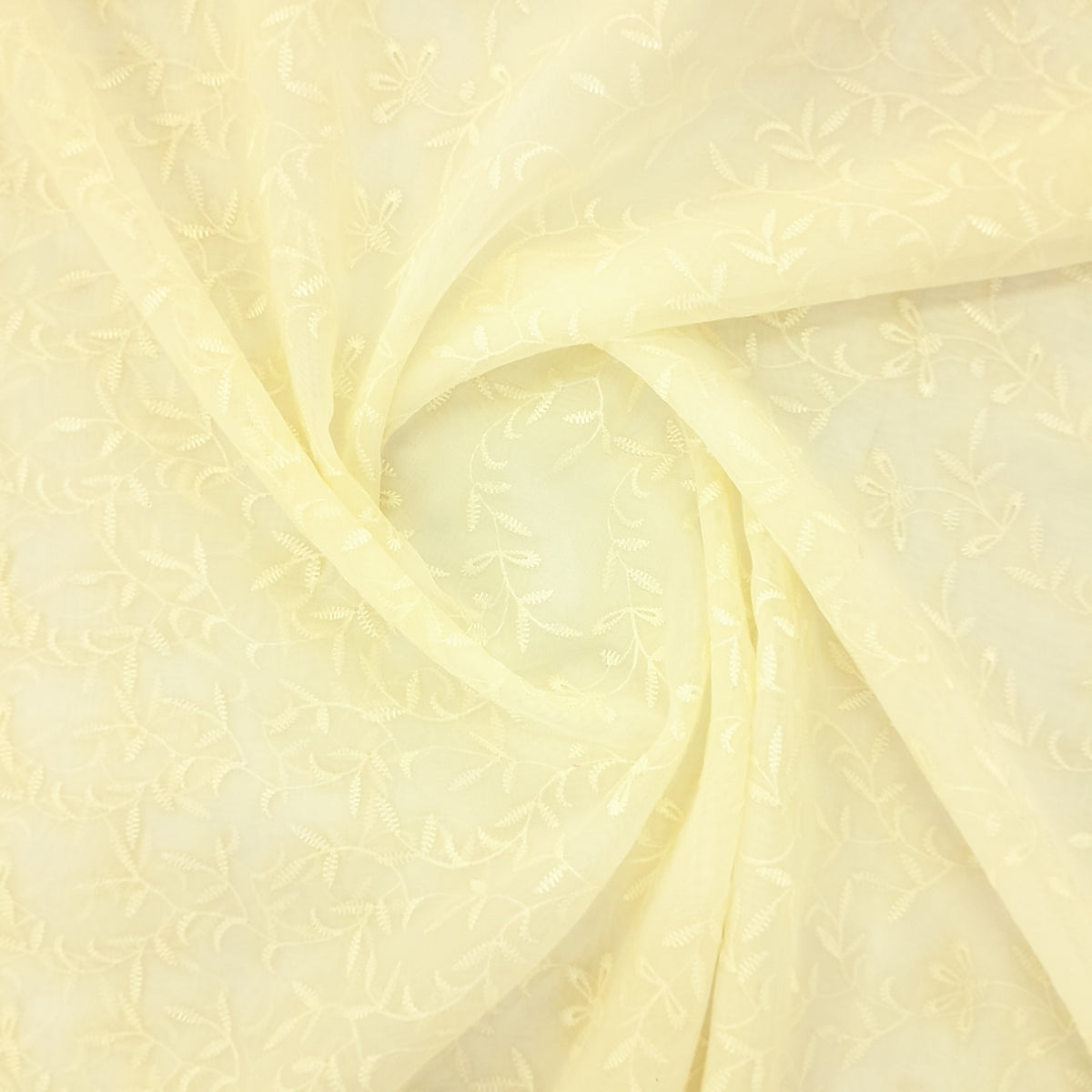 Korteks Textiles Lace & Voile Fabrics Voile Lace Whispering Threads Cream Embroided 120 cm