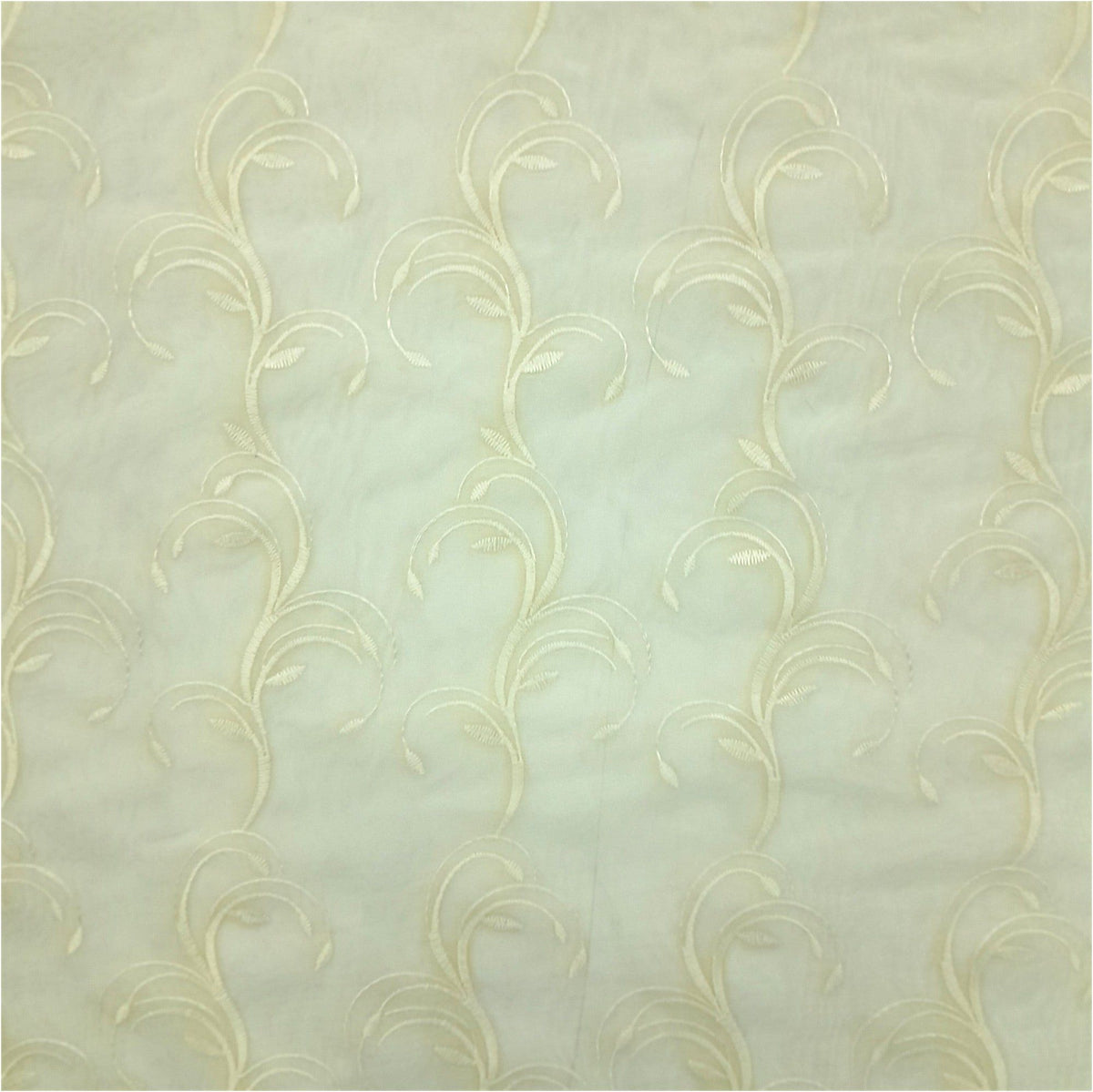 Korteks Textiles Lace & Voile Fabrics Voile Lace Whispering Threads White Emb 120 cm