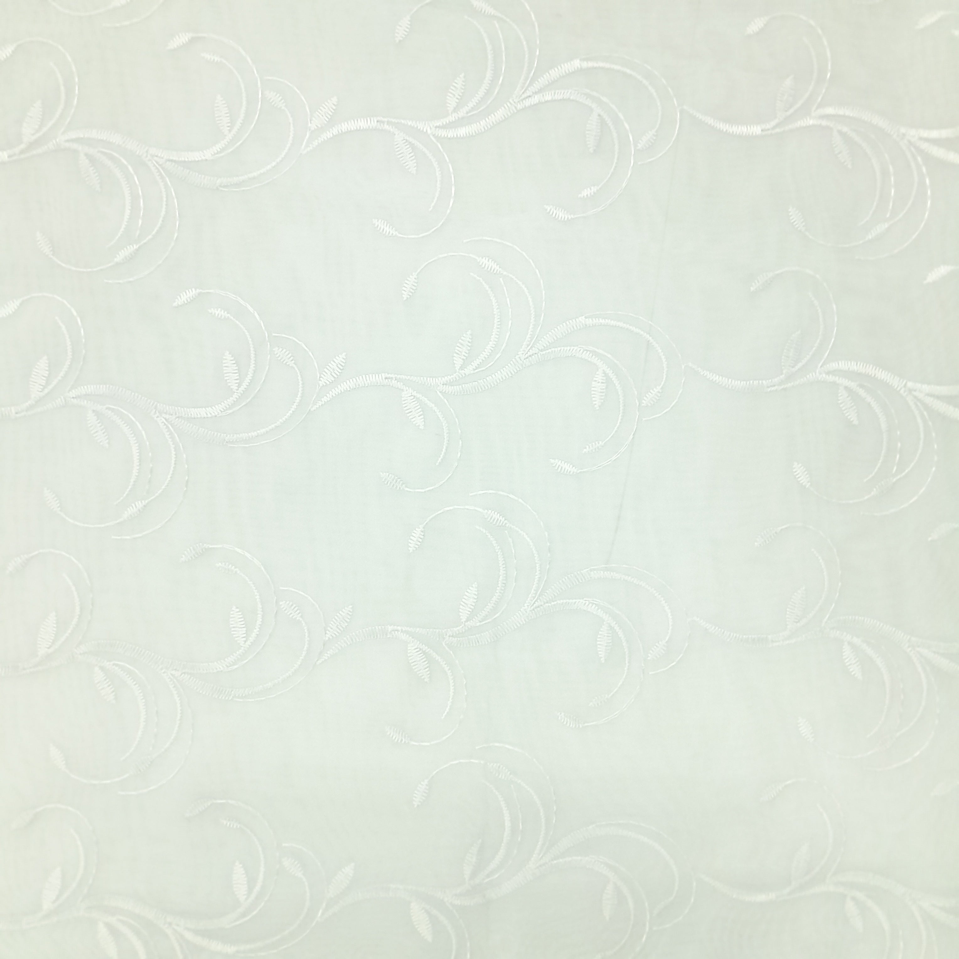 Korteks Textiles Lace & Voile Fabrics Voile Lace Whispering Threads White Emb 120 cm