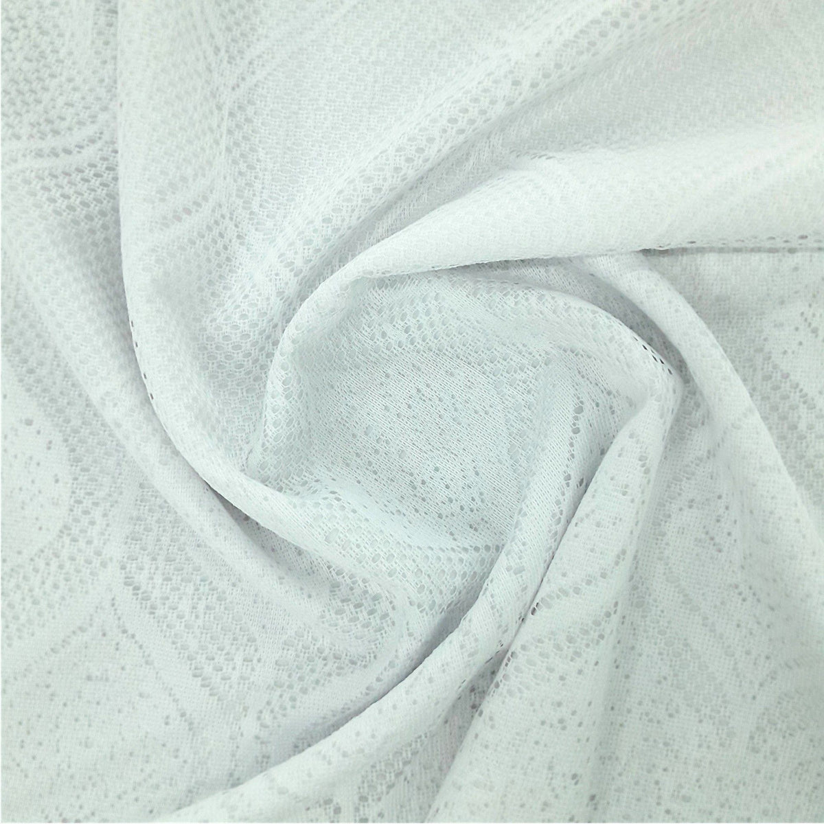 Korteks Textiles Lace & Voile Fabrics White Fabric Embroided  Dutch Lace Glow 120 cm