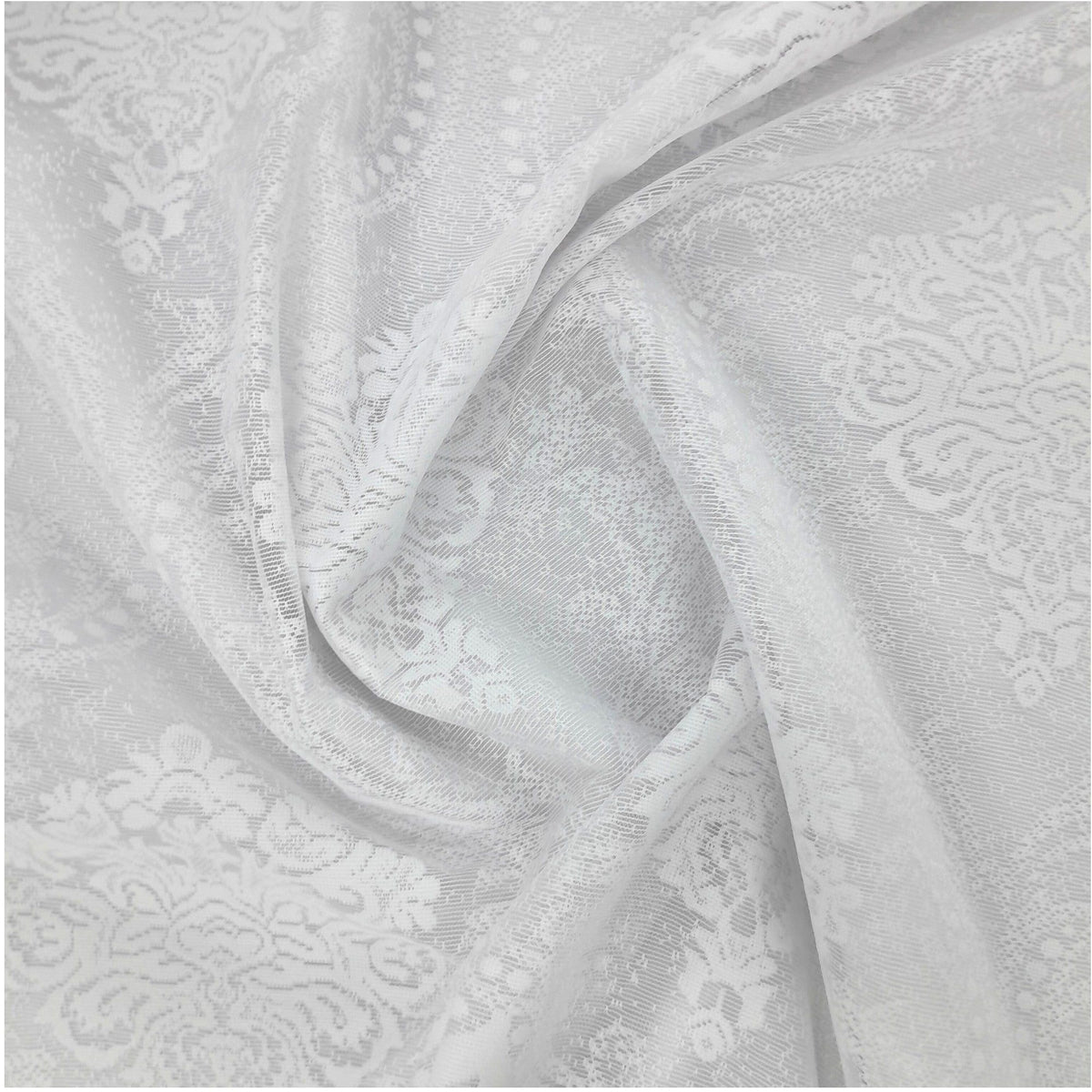Korteks Textiles Lace & Voile Fabrics White Fabric Embroided Pasha Lace Flow  290 cm