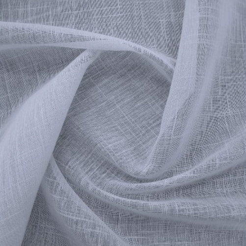 Korteks Textiles Lace & Voile Fabrics White Slub Linen Voile 06 Collection 280 cm (7904026230873)