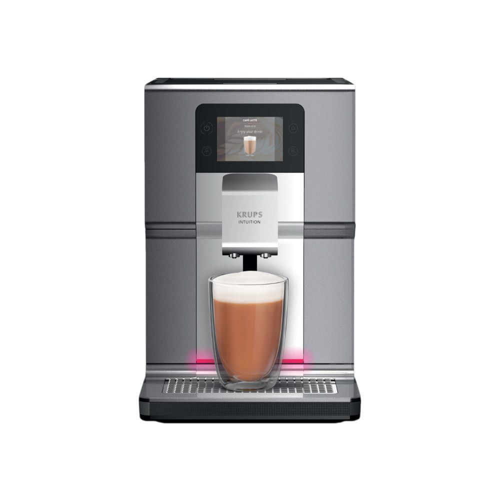 KRUPS COFFEE MACHINE Krups Intuition Preference Bean To Cup Coffee Machine Black/Silver EA875E10