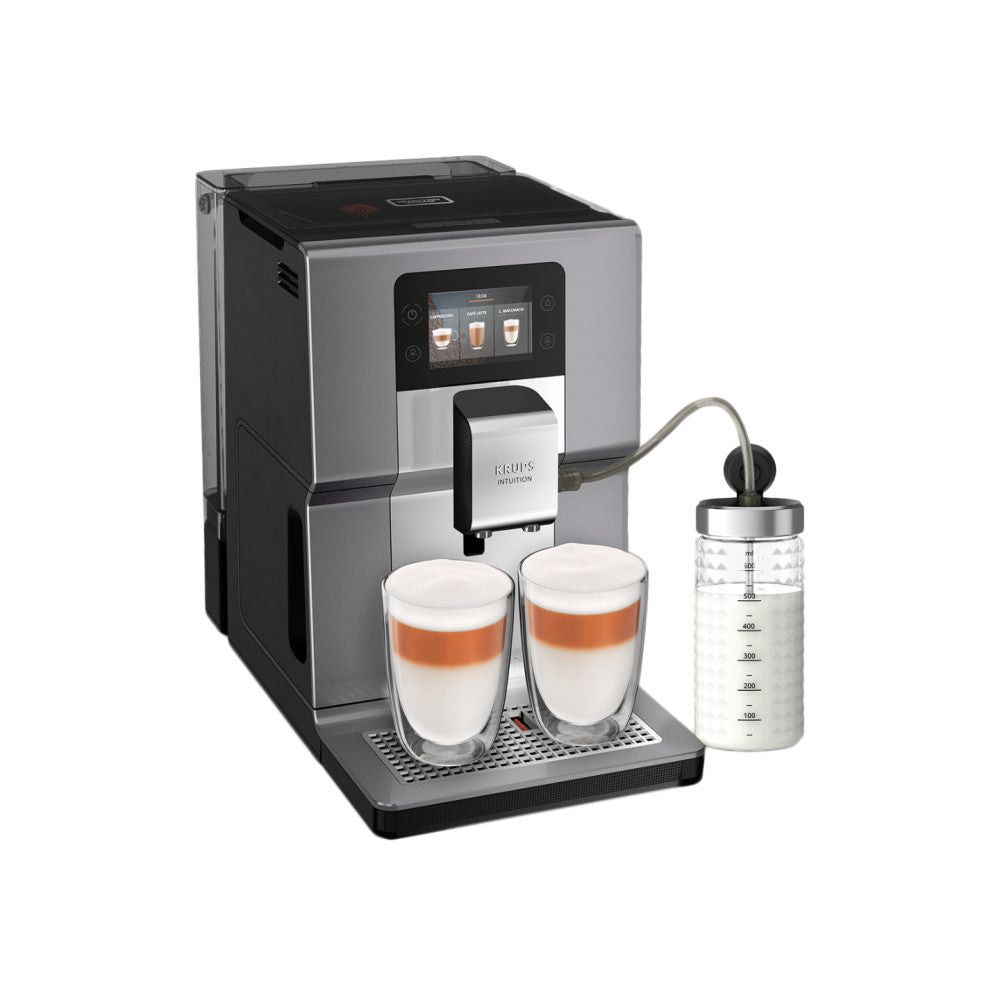 KRUPS COFFEE MACHINE Krups Intuition Preference Bean To Cup Coffee Machine Black/Silver EA875E10