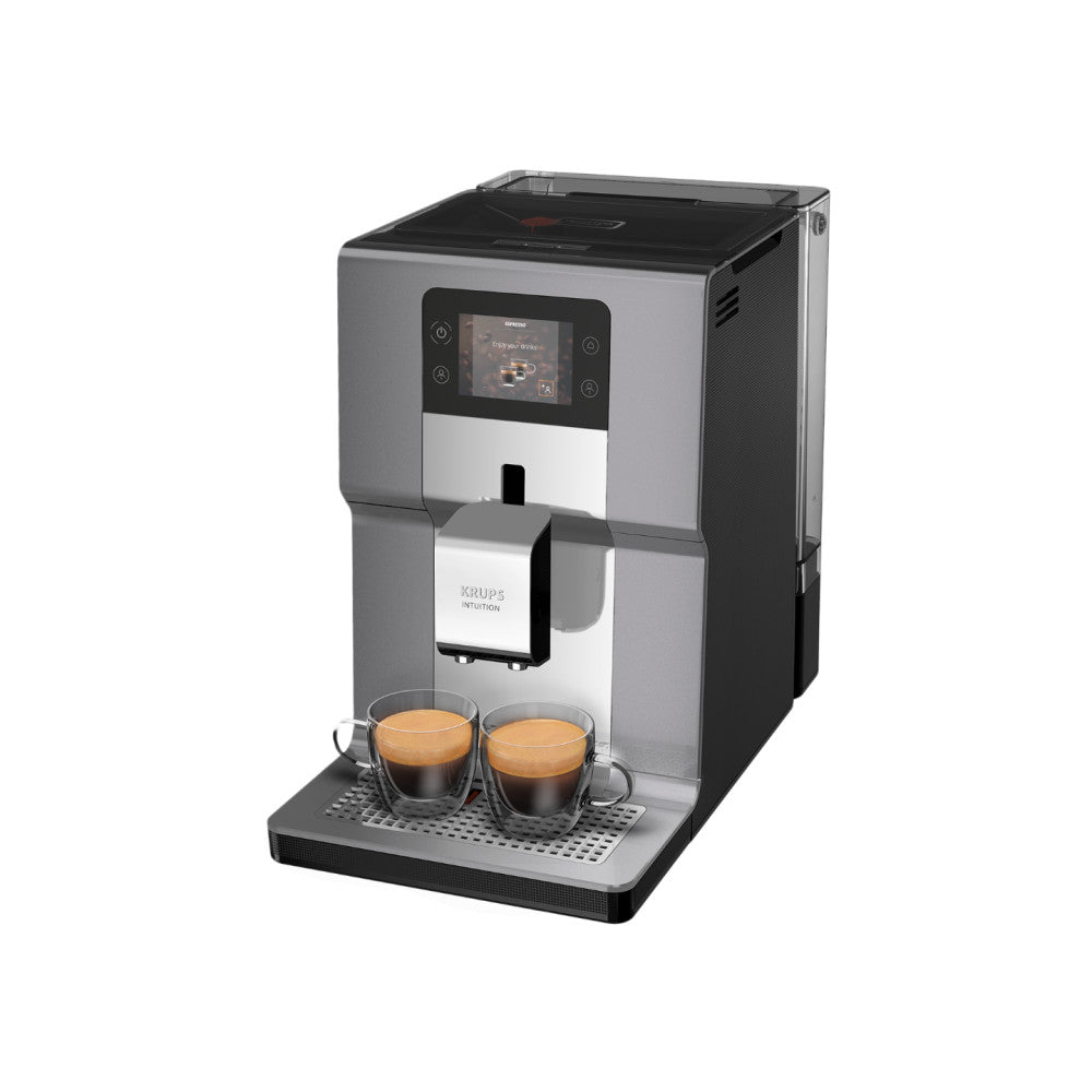 KRUPS COFFEE MACHINE Krups Intuition Preference Bean To Cup Coffee Machine Black/Silver EA875E10