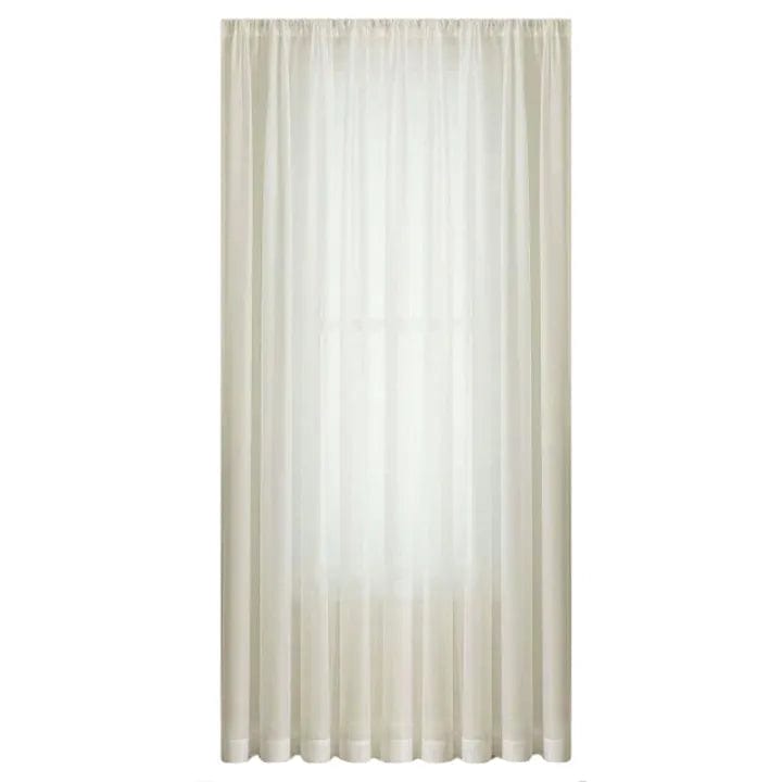 KUBU EYELET CURTAIN 5m X 218CM Mystic Voile Curtain Cream Taped (7524045062233)