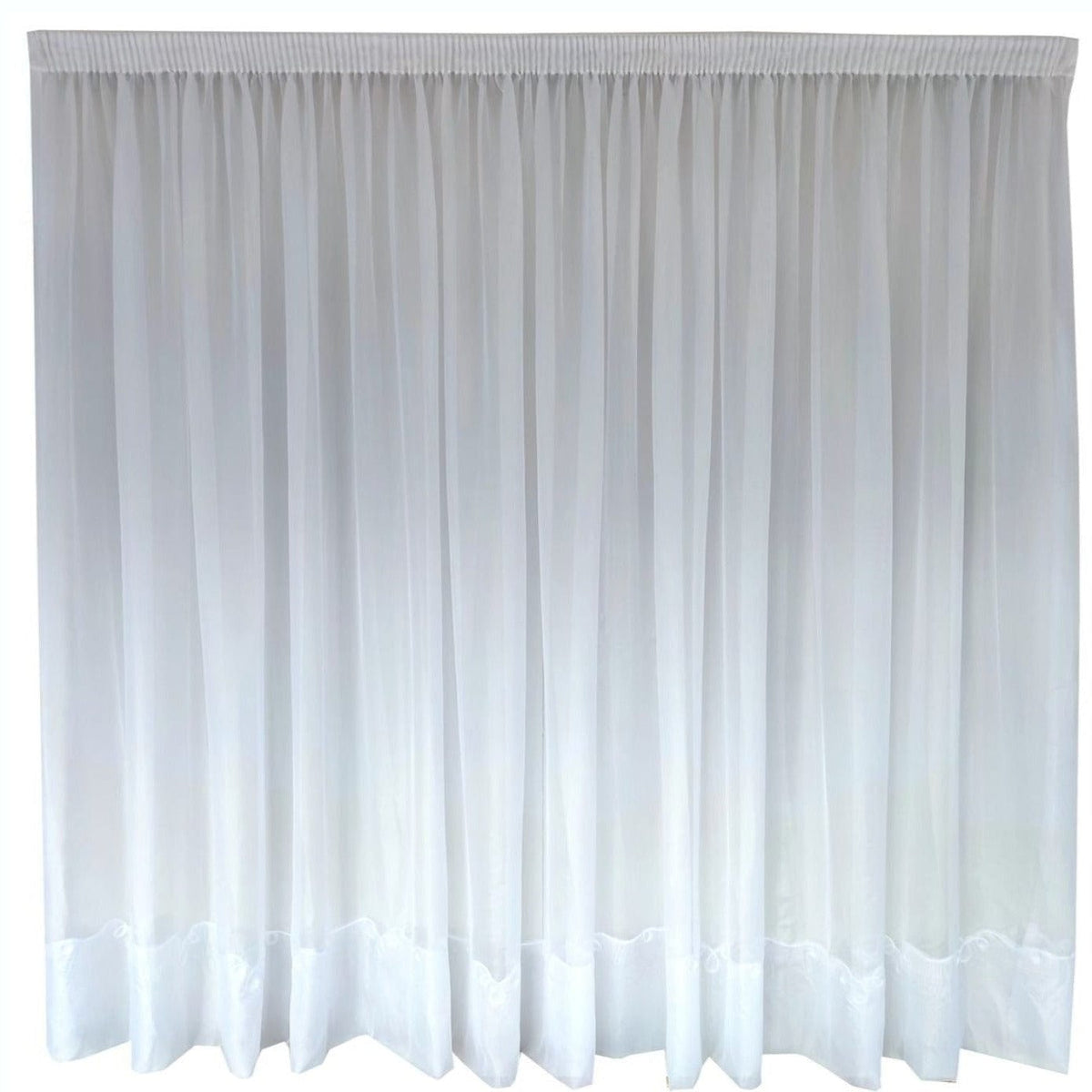 KUBU EYELET CURTAIN Ready Made Cornelly Voile White Plain Taped (7523949215833)