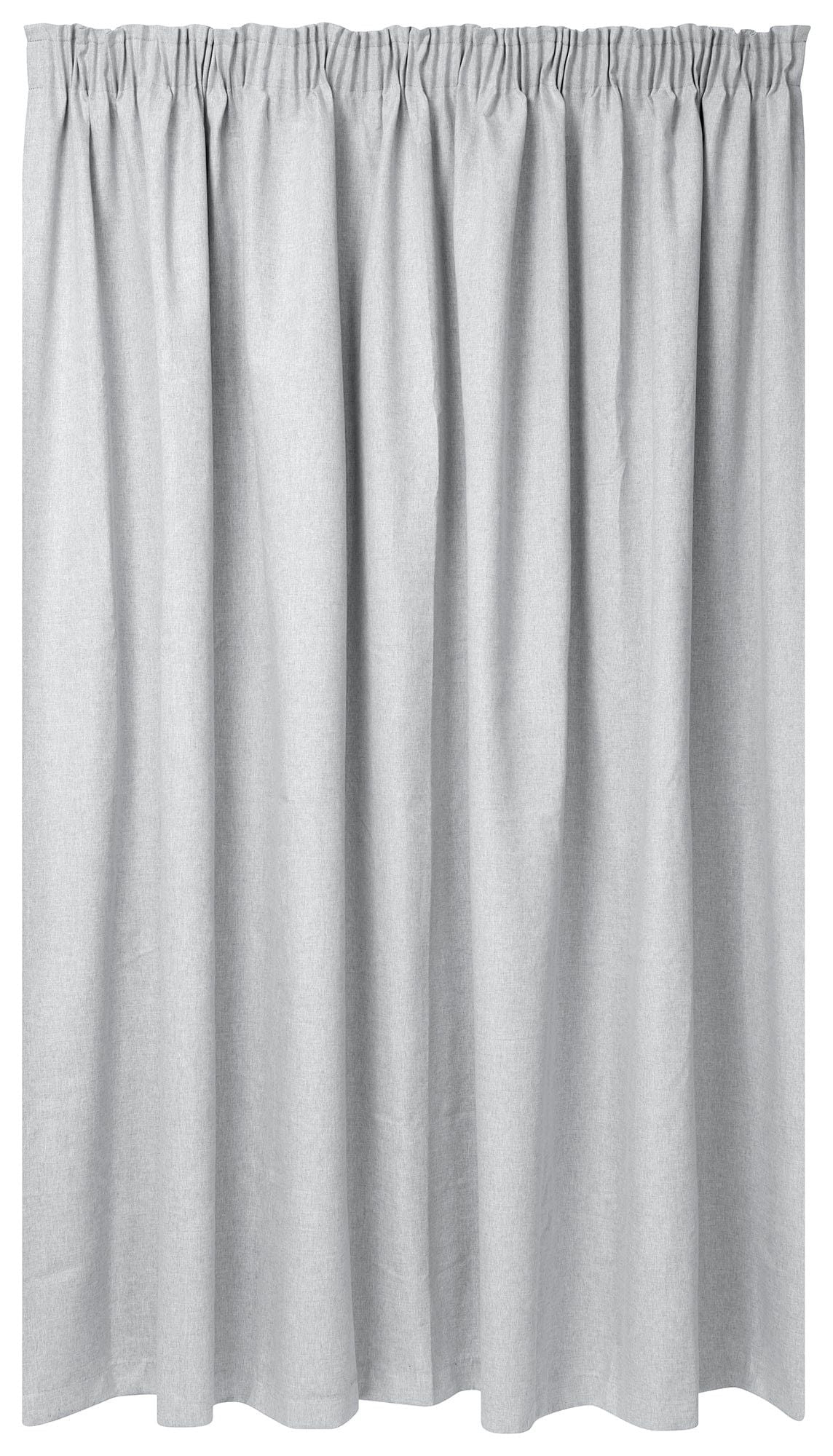 KUBU TAPED CURTAIN 260 X 218CM Kubu Jacquard Blockout Taped Curtain Ready To Hang Grey