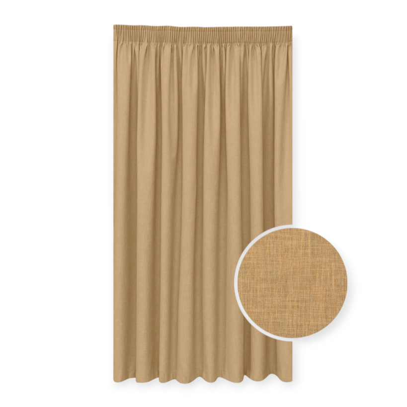 KUBU TAPED CURTAIN 260 X 218CM Kubu Porscha Blockout Taped Curtain Ready To Hang Chatruse (7711114035289)