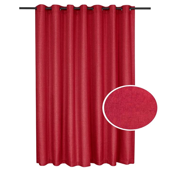 KUBU TAPED CURTAIN 260 X 225CM Kubu LXM Blockout Eyelet Curtain Ready To Hang Merlot
