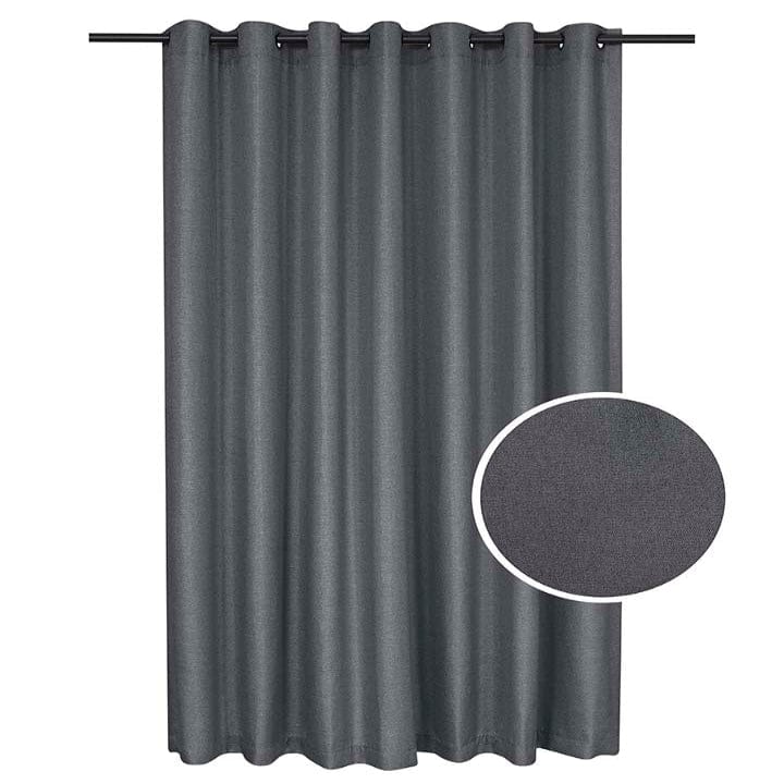 KUBU TAPED CURTAIN 260 X 225CM Kubu XC-33 Blockout Eyelet Curtain Ready To Hang Charcoal