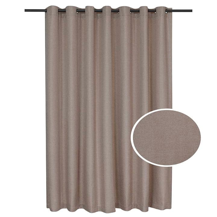 KUBU TAPED CURTAIN 260 X 225CM Kubu XC-33 Blockout Eyelet Curtain Ready To Hang Mocha