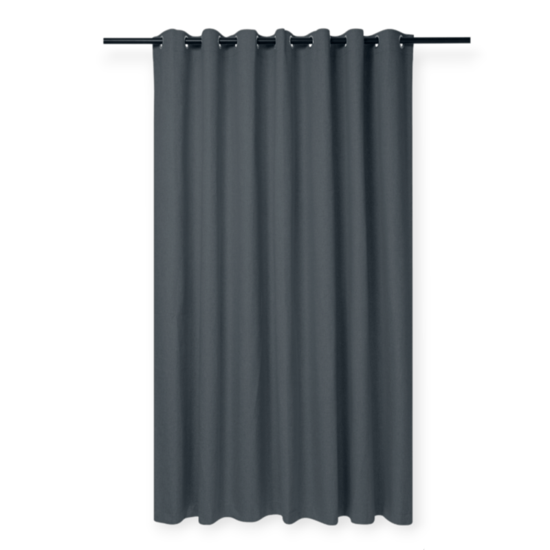 KUBU TAPED CURTAIN Kubu Jacquard Blockout Eyelet Curtain Ready To Hang Charcoal (7711108530265)