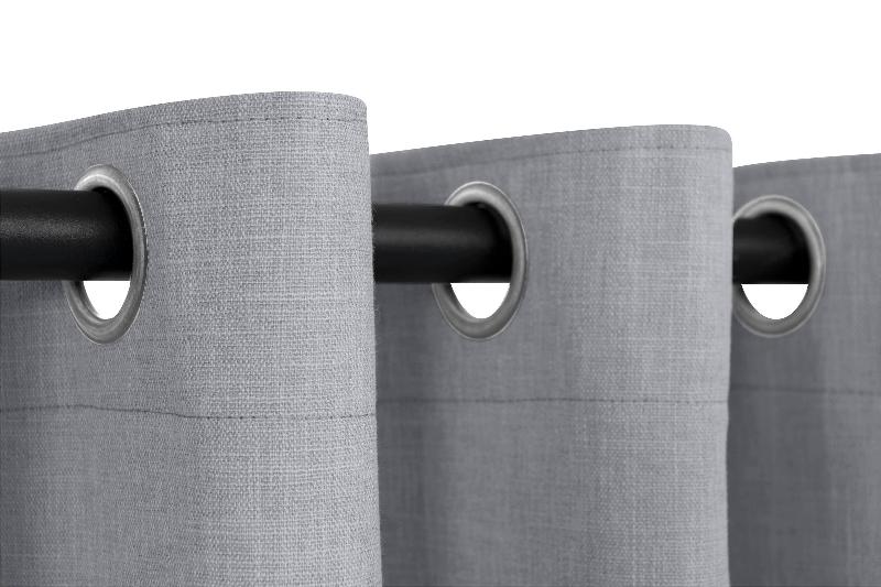 KUBU TAPED CURTAIN Kubu Jacquard Blockout Eyelet Curtain Ready To Hang Grey (4774040141913) (7711109382233)