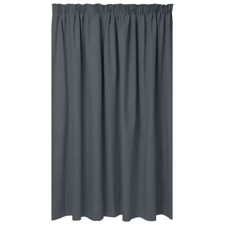 KUBU TAPED CURTAIN Kubu Jacquard Blockout Taped Curtain Ready To Hang Charcoal (7475919323225)
