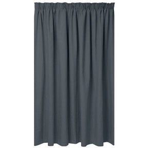 KUBU TAPED CURTAIN Kubu Jacquard Blockout Taped Curtain Ready To Hang Charcoal (7475919323225)