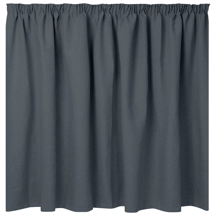 KUBU TAPED CURTAIN Kubu Jacquard Blockout Taped Curtain Ready To Hang Charcoal (7711110856793)