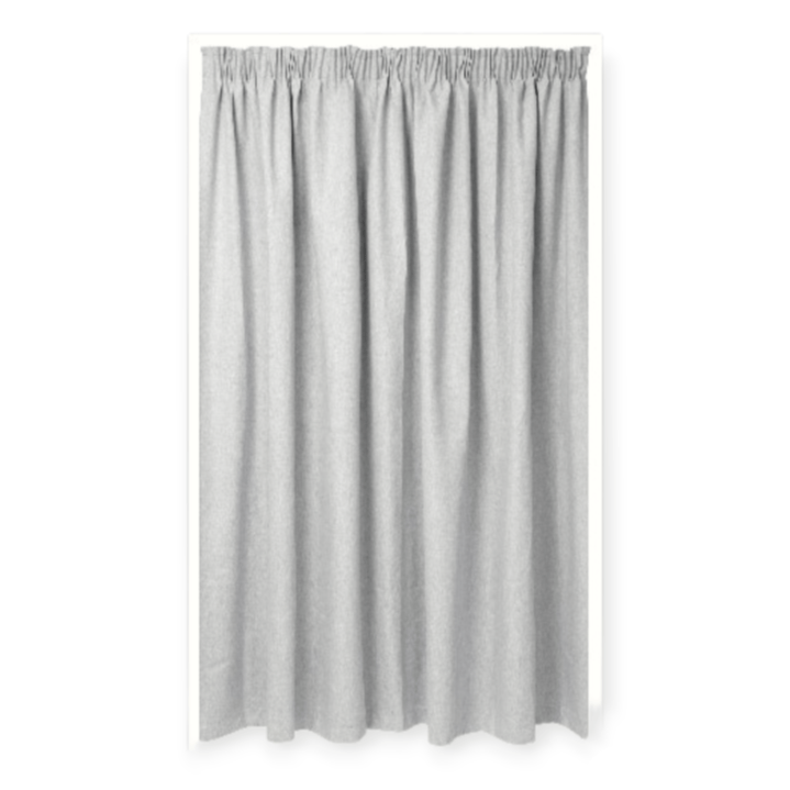 KUBU TAPED CURTAIN Kubu Jacquard Blockout Taped Curtain Ready To Hang Grey (7711111282777)