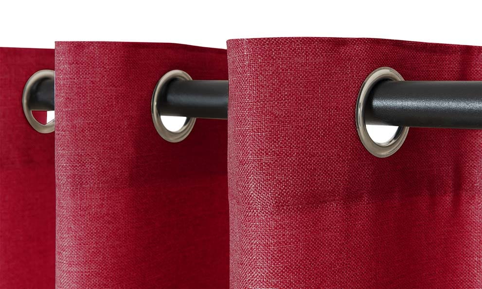 KUBU TAPED CURTAIN Kubu LXM Blockout Eyelet Curtain Ready To Hang Merlot