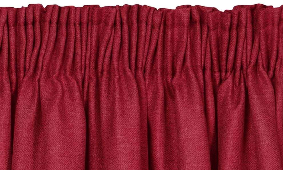 KUBU TAPED CURTAIN Kubu LXM Blockout Taped Curtain Ready To Hang Merlot