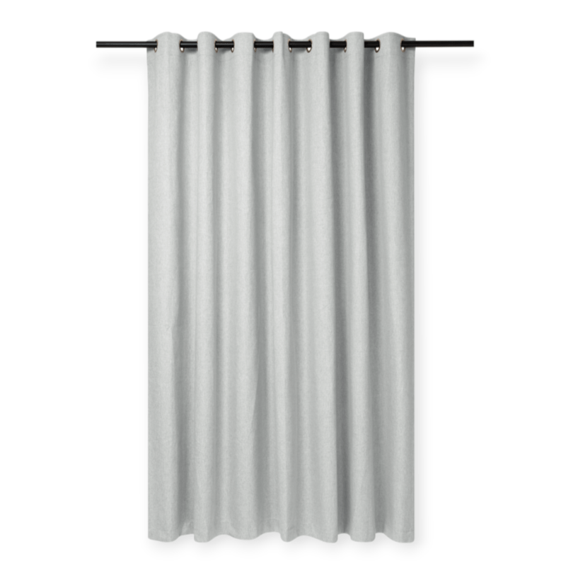 KUBU TAPED CURTAIN Kubu Porscha Blockout Eyelet Curtain Ready To Hang Light Grey (7711105319001)