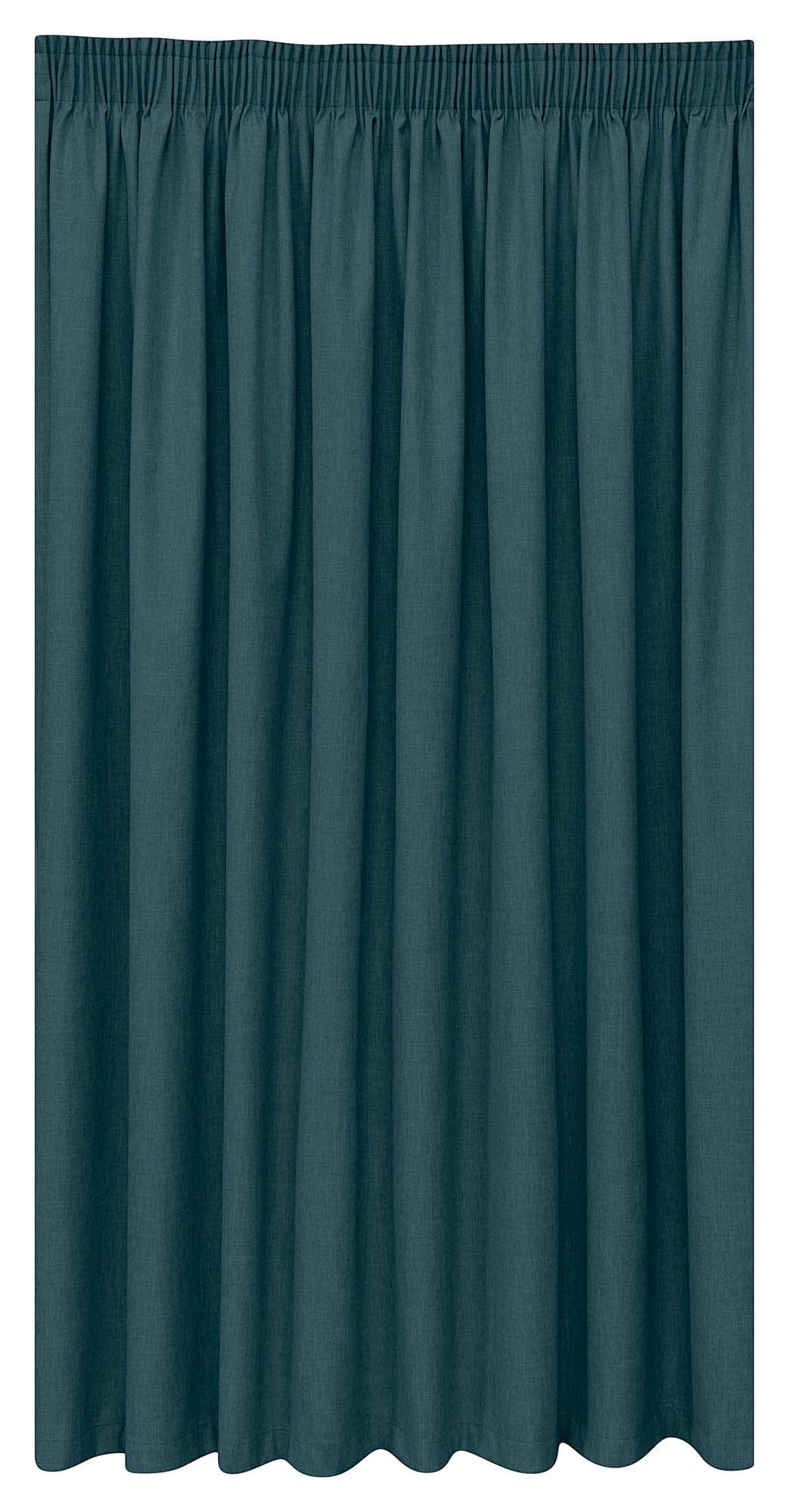KUBU TAPED CURTAIN Kubu Porscha Blockout Taped Curtain Ready To Hang Blue (7711115378777)