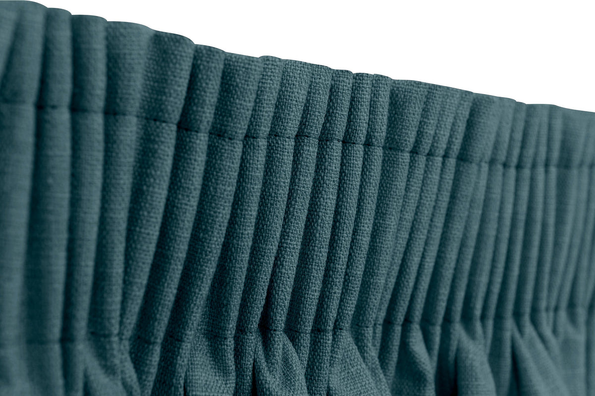 KUBU TAPED CURTAIN Kubu Porscha Blockout Taped Curtain Ready To Hang Blue (7711115378777)