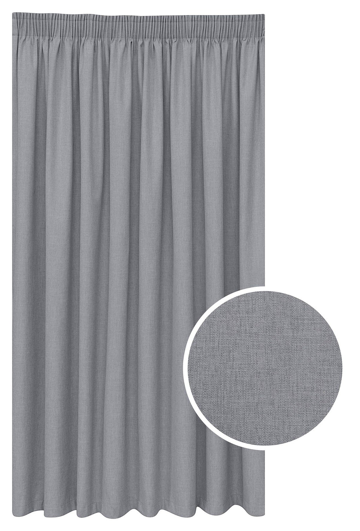 KUBU TAPED CURTAIN Kubu Porscha Blockout Taped Curtain Ready To Hang Grey (7711114657881)