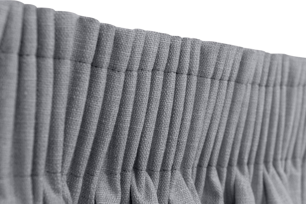 KUBU TAPED CURTAIN Kubu Porscha Blockout Taped Curtain Ready To Hang Grey (7711114657881)